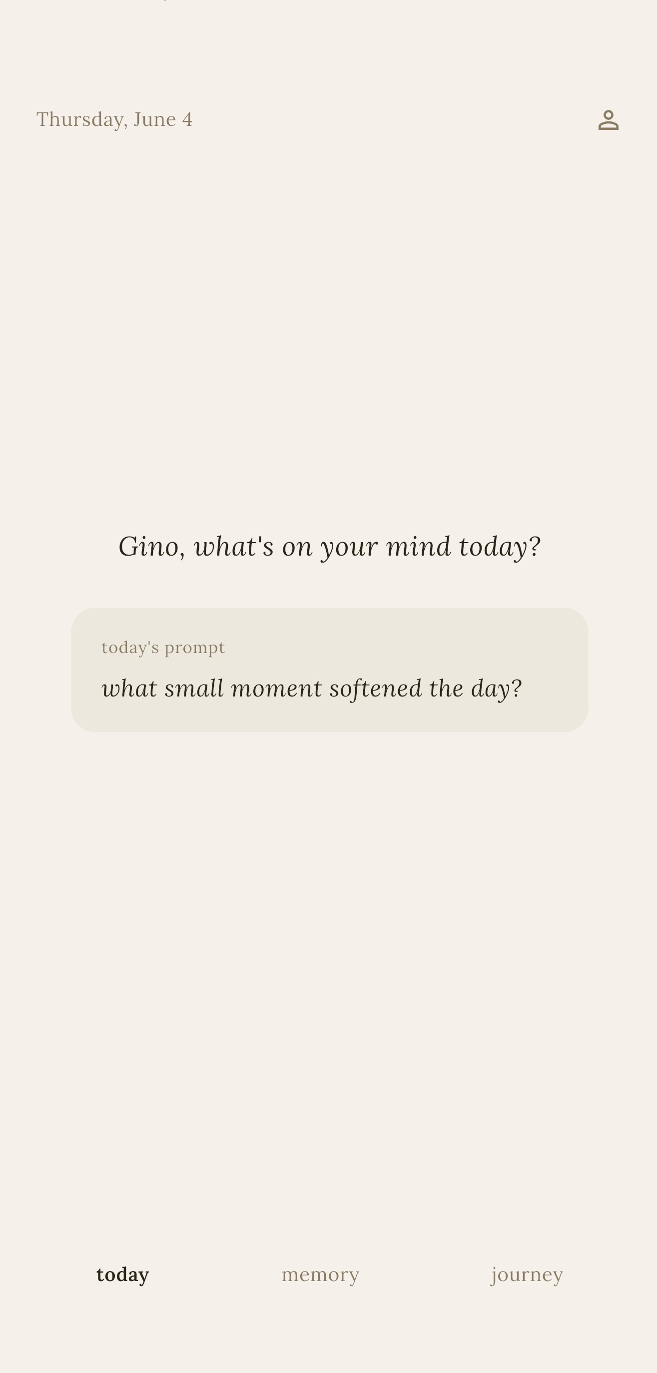 Felt daily journaling screen